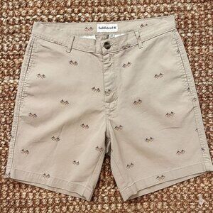 Saddlebred Men’s Khaki Chino Shorts US Flags All Over (32 Mens)